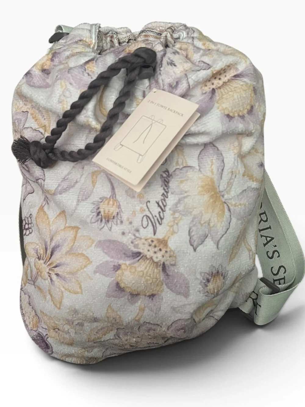 Authentic NWT Victoria’s Secret Packable 2-in-1 Towel Backpack